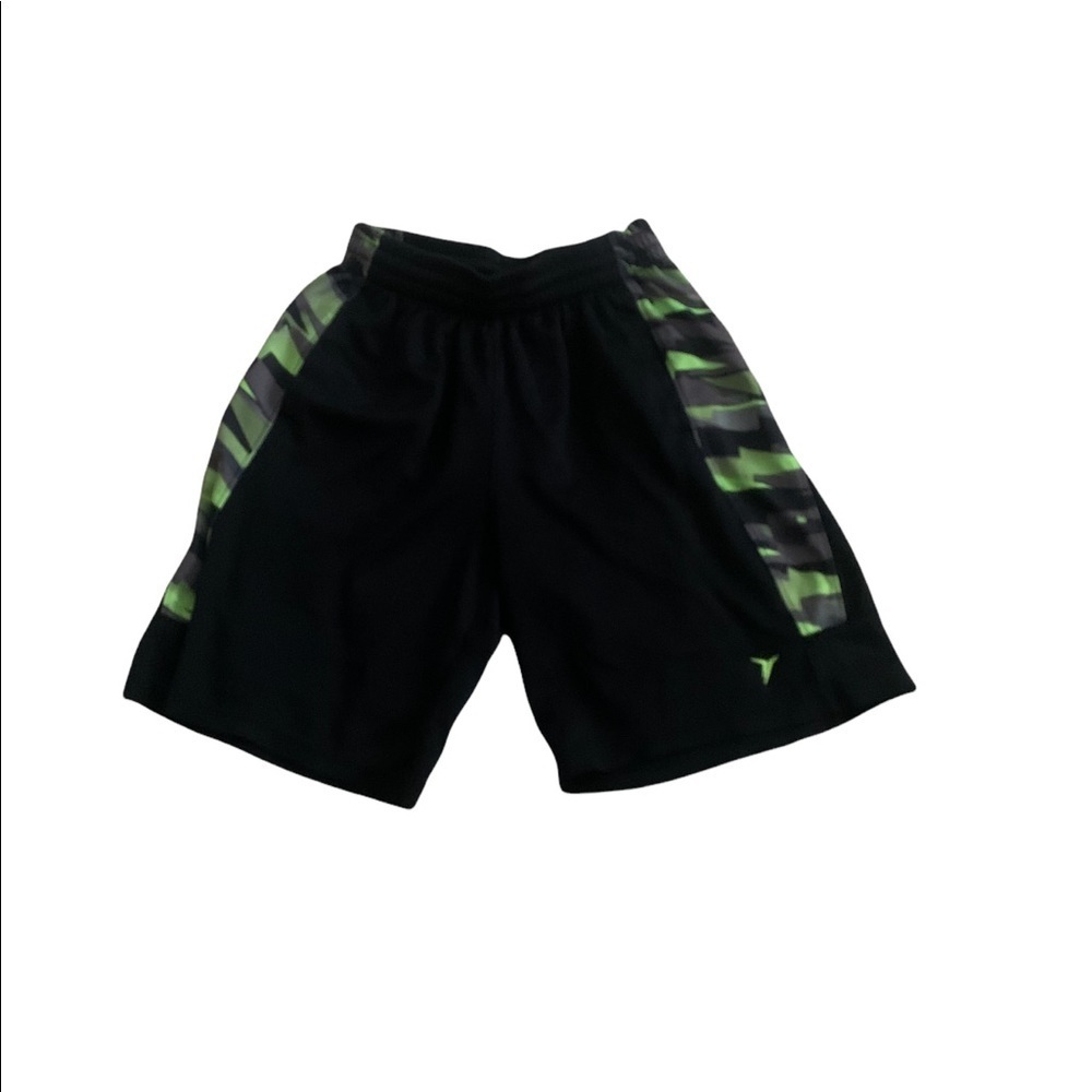 Old Navy Active | Black Neon Green Youth Boy Shorts Small 6/7 Go Dry Fit